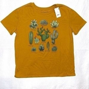 Fifth Sun Succulent Cactus tee, large, NWT